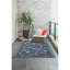 Tapis intérieur / extérieur bleu marine à tissage plat Thornburg-839112252