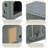 TRIXIE Lene Felt Cat Condo, Small Cat Hideaway with Hanging Cat Toy, Jute Scratching Pads, Indoor Cat Cave
