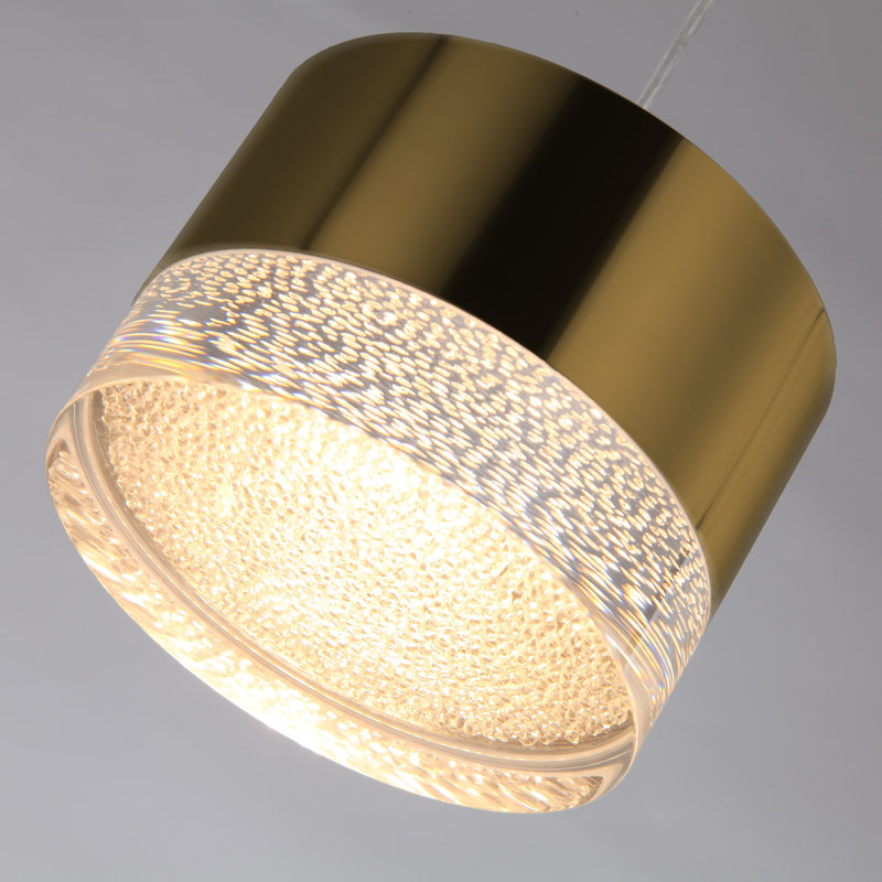 Barnsdall 10 - Light Cluster Pendant, Brushed Brass