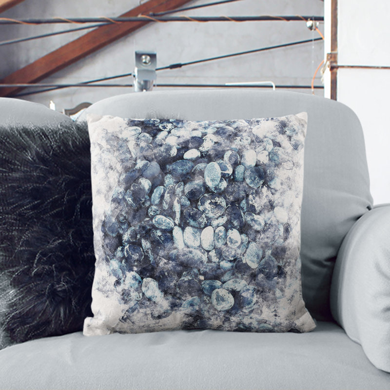 Pebbles on the Beach Cushion with Filling, 55cm H x 55cm W x 20cm D