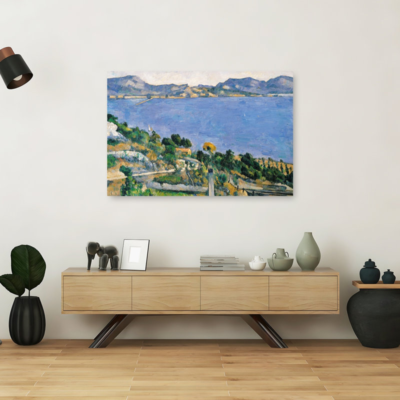 Lestaque, View Of The Bay Of Marseilles, C.1878-79 Abstract Contemporary Coastal Landscape Wall Art Print