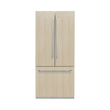 ZLINE 36 in. Panel Ready French Door Built-In Refrigerator with Graphite Gray Interior