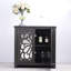 Élégant buffet avec 2 portes en miroir en acrylique, stratifié brun, tablettes réglables pour un rangement polyvalent, esthétique du grain de bois 3D, salon et cuisine au design charmant, assemblage facile et rapide-129987554