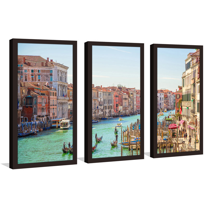Venise, Italie - cadre photo multi-pièces, reproduction de photo, H 25,5 po x l 40,5 po x P 1 po