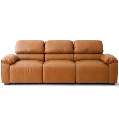 Leather Couch Modular Sofa PU Faux Leather  Oversized Wide 2/3 Seat Couches for Living Room, Office