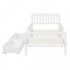 Lit plateforme simple en bois avec garde-corps et tiroirs de rangement-2106997268
