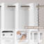 Rideau de douche hydrofuge sans bord ni crochet-110369530