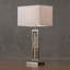 Lampe de table de conception moderne 1pc, lampe de table décorative décorative scintillante, lumière de danse de l'eau, veilleuse satinée