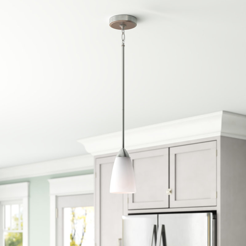 Seville One Light Mini-Pendant from Generation Lighting , Brushed Nickel, No