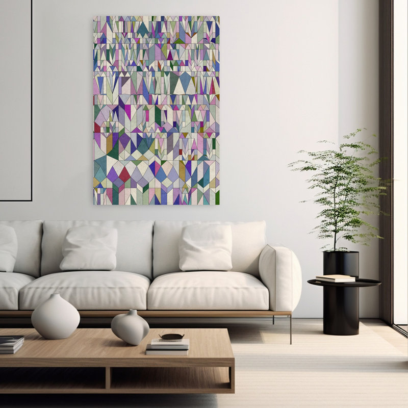 Contemporary Art Abstract Bold Elegant Architecture Landscape Wall Art by Angelo Cerantola - Wrapped Canvas Print
