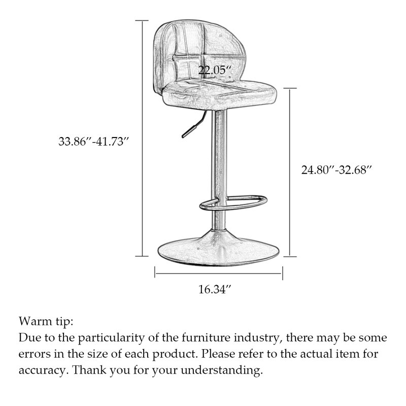 Modern minimalist lifting and rotating bar stool