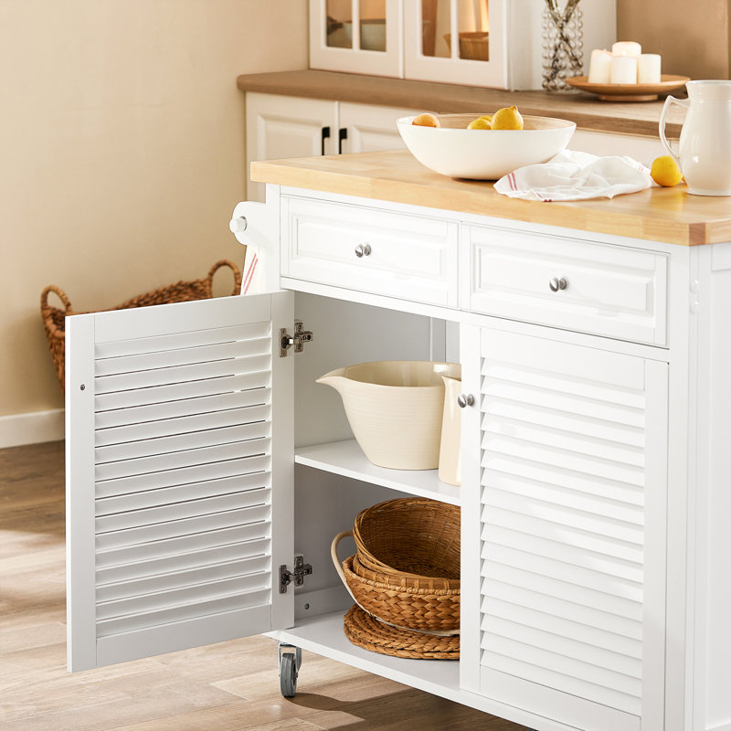 Bruna Wood Kitchen Island