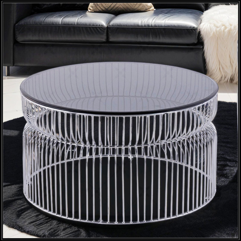 Table basse 30 po Modern Modern, Chrome chrome