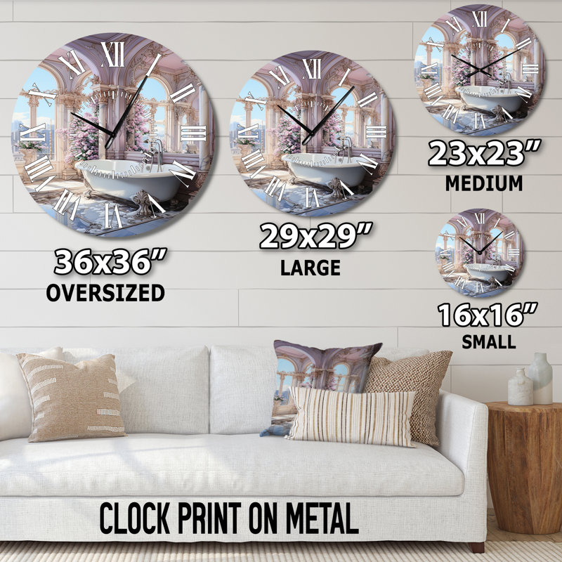 Horloge murale pour salle de bain Pastel Serenity II, Médium