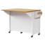 Îlot de cuisine de 52 po avec abattant, îlot de cuisine à texture en relief sur roulettes avec support à épices, porte-serviettes, 2 portes et 5 tiroirs, chariot de rangement de cuisine avec tablette réglable pour la cuisine-29688280