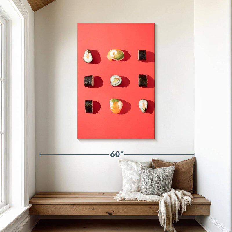 Yarlin Sushi On Coral, 45" H x 30" W