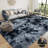 8x10 ft Shag Area Rugs for Living Room, Soft Fluffy Rugs for Bedroom, Nursery, Kids Room Home Decor, Tie-Dyed Blue Grey-1653206262