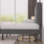 Lit plateforme tapissier pleine grandeur en velours gris foncé avec tête de lit réglable, cadre de lit moderne avec lattes de bois, aucun sommier requis-1528948480-1528948481