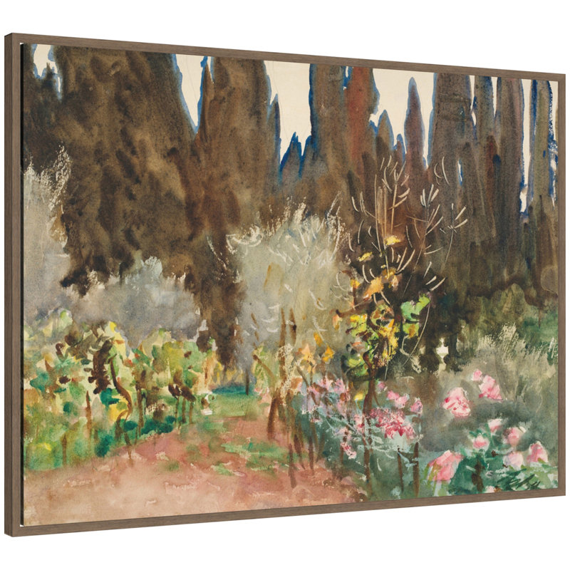 «Gardens at Florence circa 1910 John Singer Sargent» par Nostalgia Prints, reproduction d'art sur toile encadrée