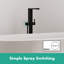 Robinet de baignoire autoportant avec douche à main 1,75 GPM hansgrohe Tecturis E-98961110