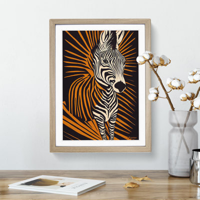 Zebra Explosion Abstract - Single Picture Frame Painting