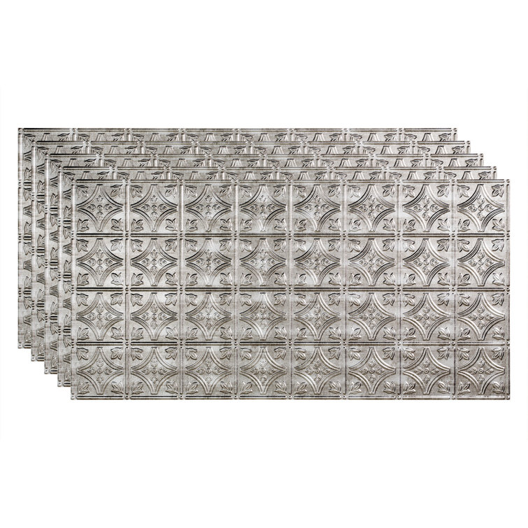 24.38'' L x 48.38'' W Embossed Vinyl Glue Up Ceiling Tile In Bermuda Bronze
