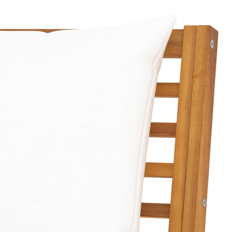 Banc de jardin en bois Rande, Blanc