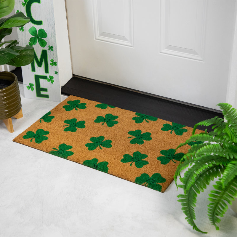 Paillasson Natural Coir Shamrock 18 po x 30 po
