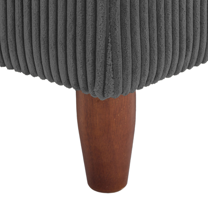 Seemab 102.1Cm Wide Square Standard Ottoman, Grey