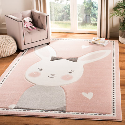 Glantz Animal Print Pink Area Rug