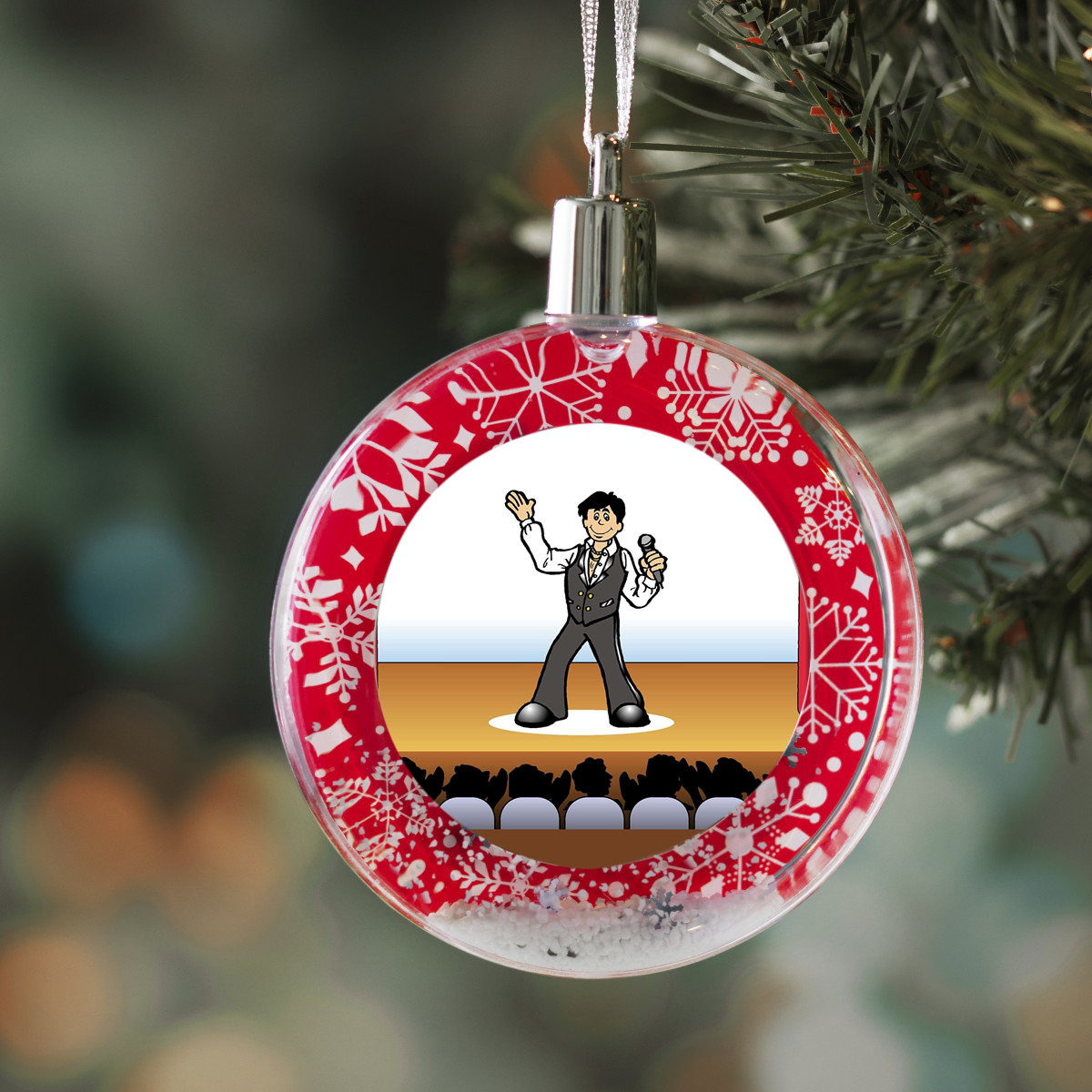 Printed Perfection Personalized Singer - Male Christmas Snow Globe ...