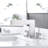 S1419W-XX Sumerain 8 inch Widespread Two Handle Bathroom Faucet,Deck Mount Waterfall Bathroom Sink Faucet-98230336