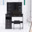 37" Left Drawer Desktop Makeup Vanity Table + Cushioned Stool, Extra Large Right Sliding Mirror, Multi Layer High Capacity Storage, Practical Fashionable Makeup Dressing Set, EPA, GCC, UL Certificate-1364855147