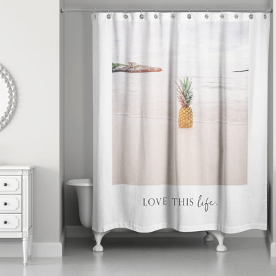 Glassell Love This Beach Life Single Shower Curtain