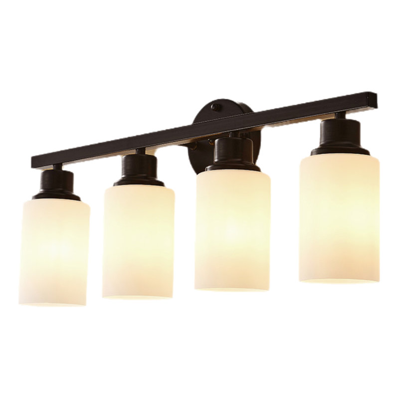 4-Light Bathroom Vanity Light (Bulbs Not Included) - E26 Socket, 10.3" H x 24.6" W x 10.3" D, 4 Lights