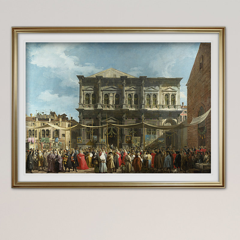 « the fête of st lune », impression, H 31 po x l 43 po x P 1,5 po, Cadre doré