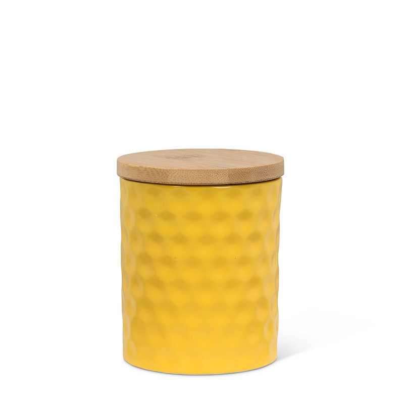 Pot texturé, Jaune, H 4 po x l 2,5 po x P 2,5 po