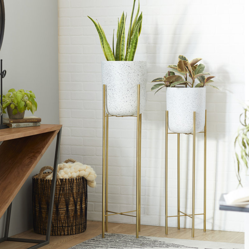 Ensemble de pot de fleurs 100% fer 2 pièces Aitza