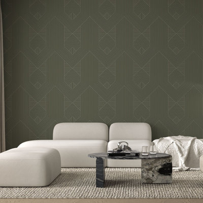 Zuri - Olive Wallpaper by Sabrina Yvonne