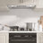 30" 900 CFM Stainless Steel Insert Range Hood, Convertible Ducted/Ductless, Touch & Gesture Control, LED