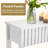  51.18in White 2-Layer 3-Draw MDF Grille Foyer Table