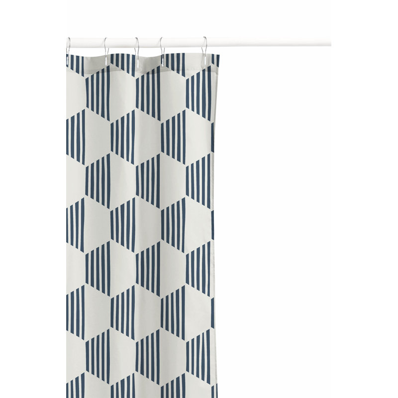 Hexaline Ultra-Thin Lightweight Shower Curtain, Blue