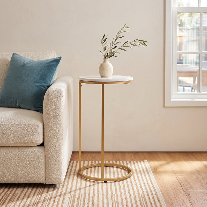 Vib Top End Table, Gold