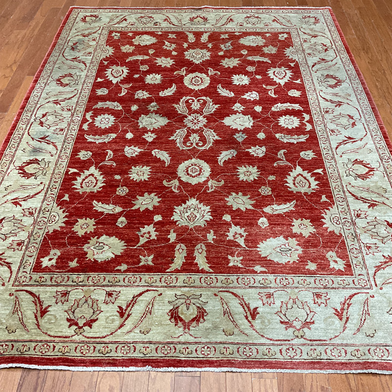 Tapis en laine Oushak Bungalow Rose