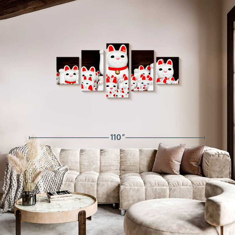 Lucky Cat Temple, 34" H x 74" W