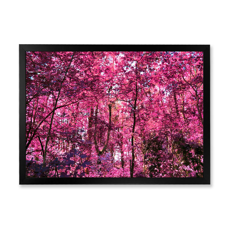 Pink And Purple Fantasy Forest Landscape IX " Pink and Purple Fantasy Forest Landscape IX " Painting, 8" H x 12" W x 1.5" D