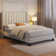 Upholstered Bed Frame with Channel Tufted Headboard