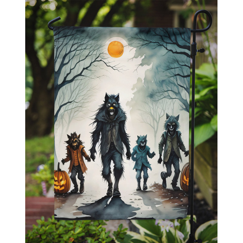 Double Sided 15.5 in. H x 11.25 in. W Polyester Halloween Garden flag