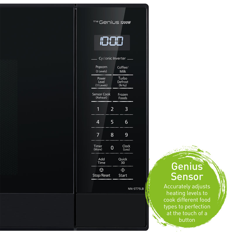 Panasonic Countertop Microwave with Sensor Cooking, Black