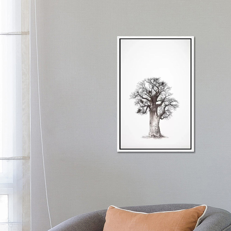 Baobab Legacy V by Klaus Tiedge - Print on Canvas, White Framed, 66.04 cm H x 45.72 cm W
